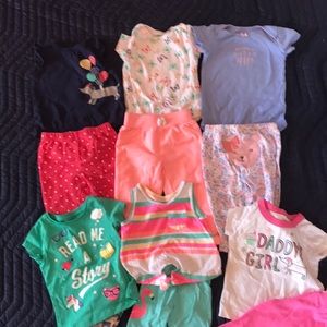 Baby girl 9-month outfits bundle 6 sets